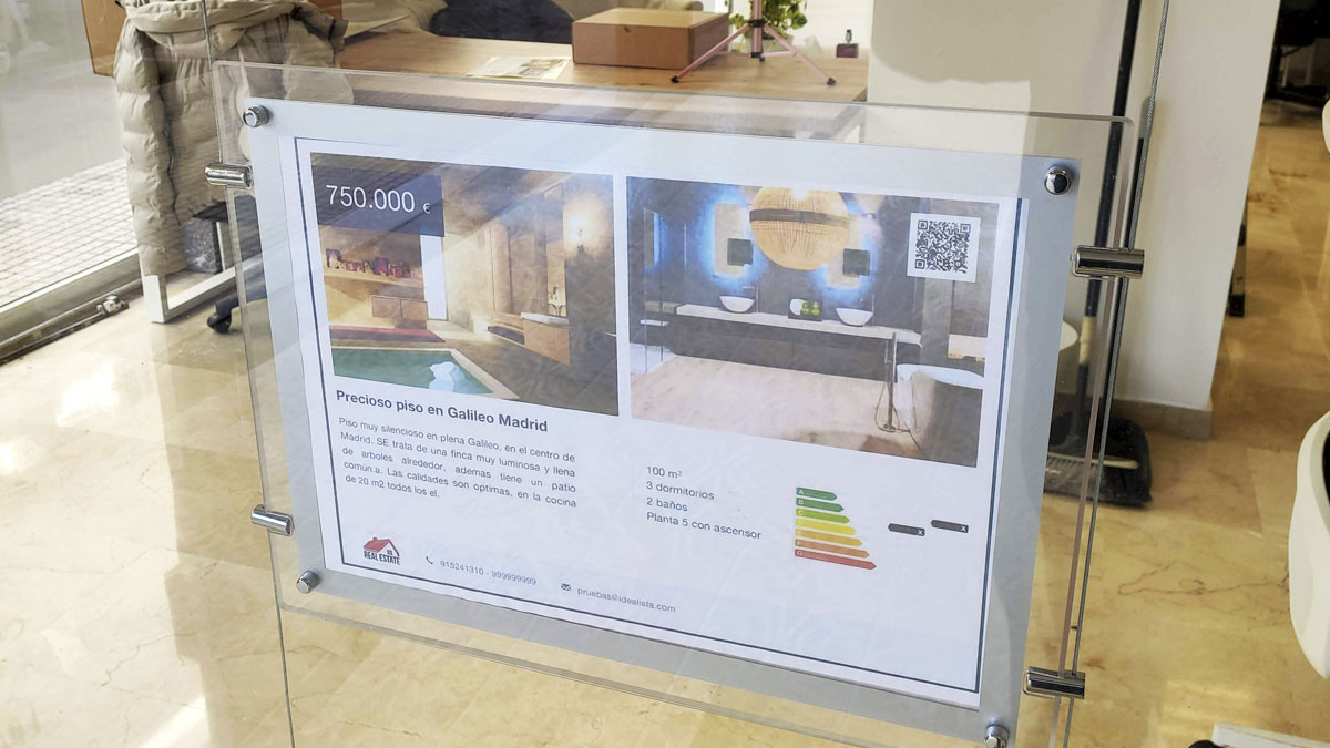 affichage suspendu LED pour vitrines