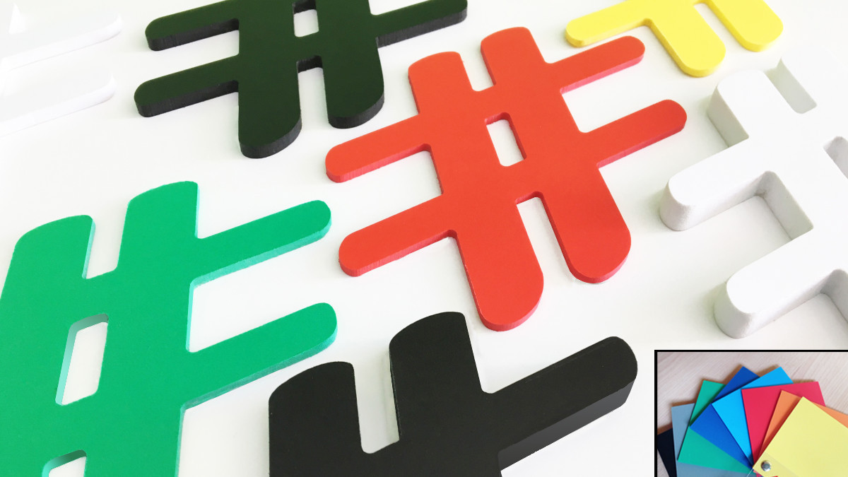 Figures découpées en PVC couleur