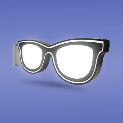 Enseigne drapeau en forme de lunettes pour opticien