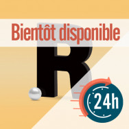 Lettres découpées en PVC noir - 24/48 heures