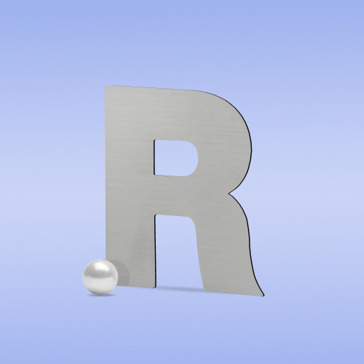 Lettres découpées en aluminium composite