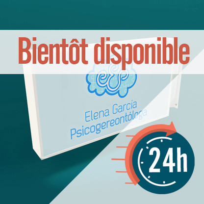 Enseigne drapeau lumineuse double face - 24/48 heures