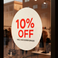 Vinyle micro perforé pour vitrine