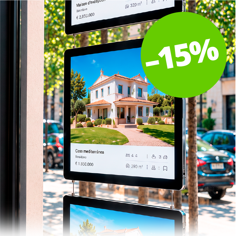 Porte-Affiche LED I Agence Immobilière