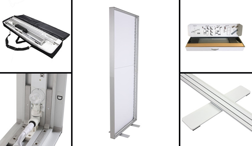 Enseigne lumineux textile une ou deux faces pour le sol