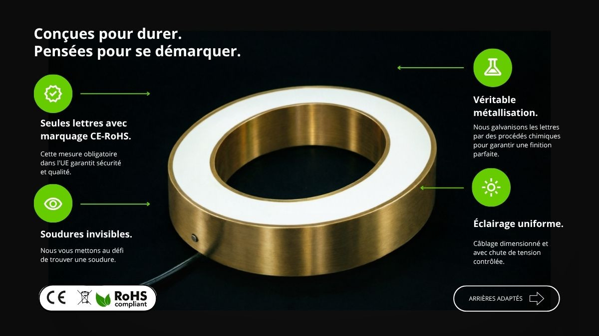 finitions métalliques