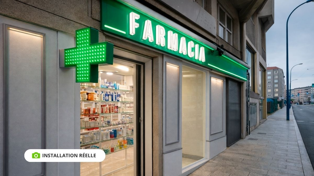 cruz de farmacia led