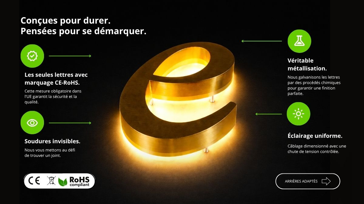 finitions métalliques