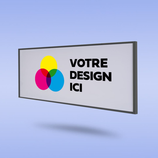 Enseigne sans éclairage avec encadrement