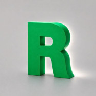 Lettres Enseignes boîtiers éclairage indirecte avec support en méthacrylate apparent