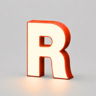 Lettres relief en aluminium éclairage avant