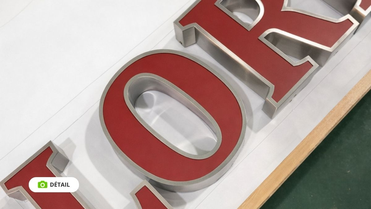 Lettres relief éclairage avant
