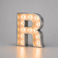 Lettres relief vintage avec ampoules, à composer
